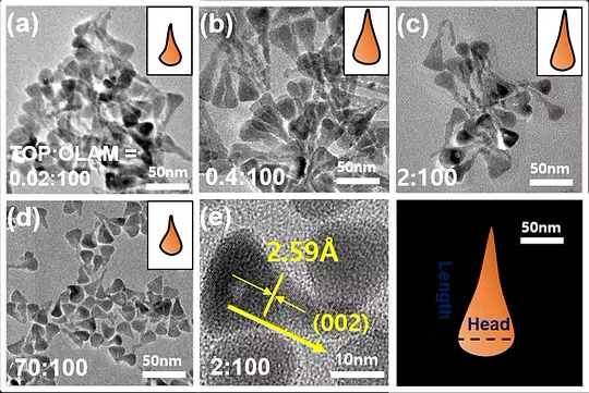 Morphology-controlled nanoparticle synthesis under different reaction conditions